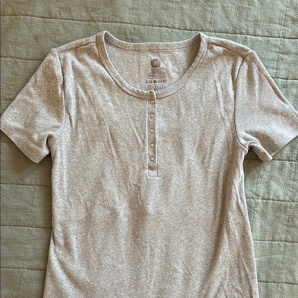 Gray Short Sleeve nursing  Shirt
